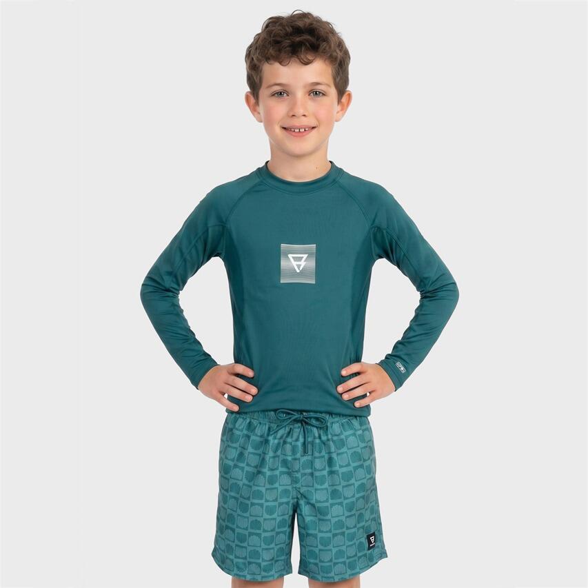 Unisex Longsleeve Zwemshirt Logo Groen 2/6