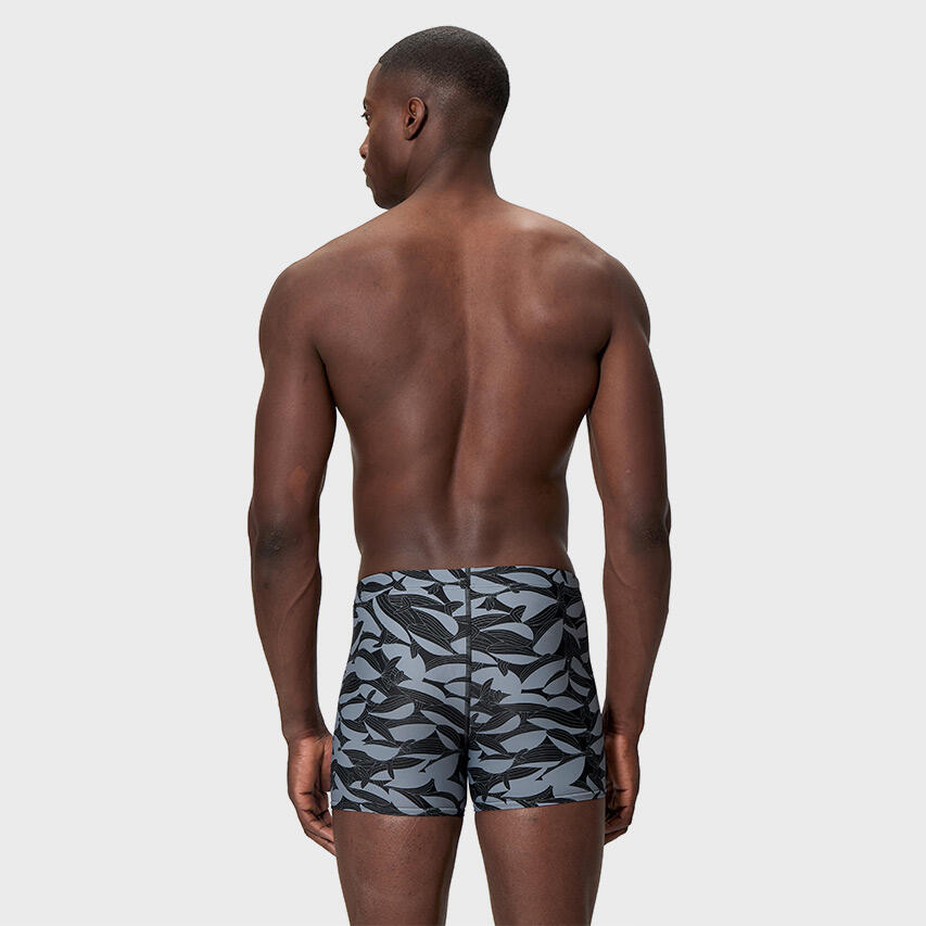 Heren Beachstar Square Leg Aquashort Zwart & Grijs Multi 4/7