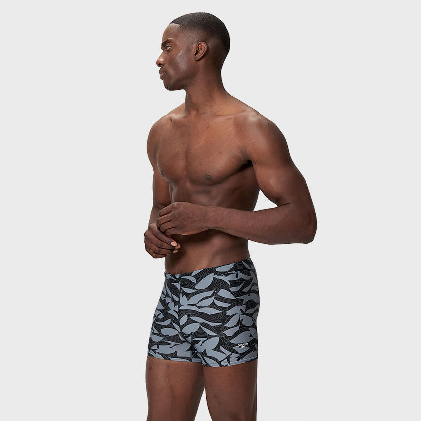 Heren Beachstar Square Leg Aquashort Zwart & Grijs Multi 3/7