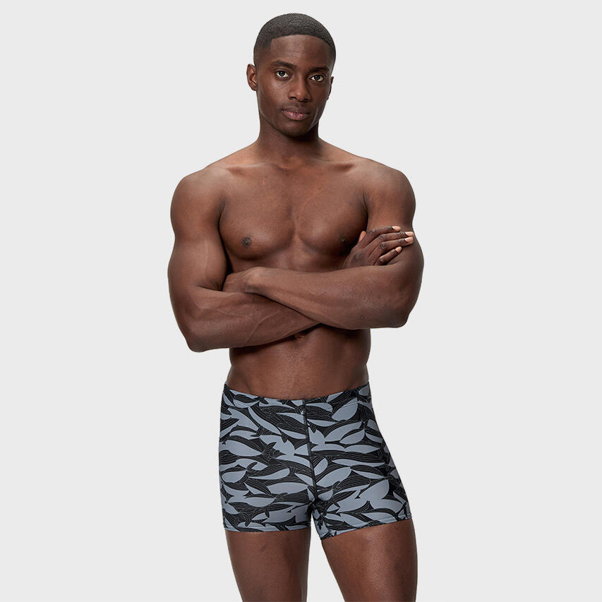 Heren Beachstar Square Leg Aquashort Zwart & Grijs Multi 2/7