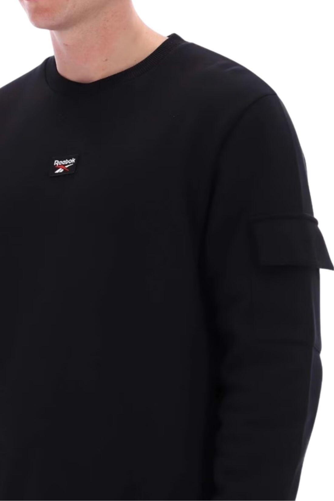 REEBOK Sweat-shirt homme Peter Cargo, poche manche, taille XL, noir 3/3