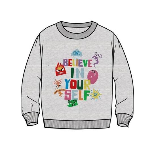 Sweat-shirt pour enfants Vice-Versa 2 en coton doux avec imprimé gris