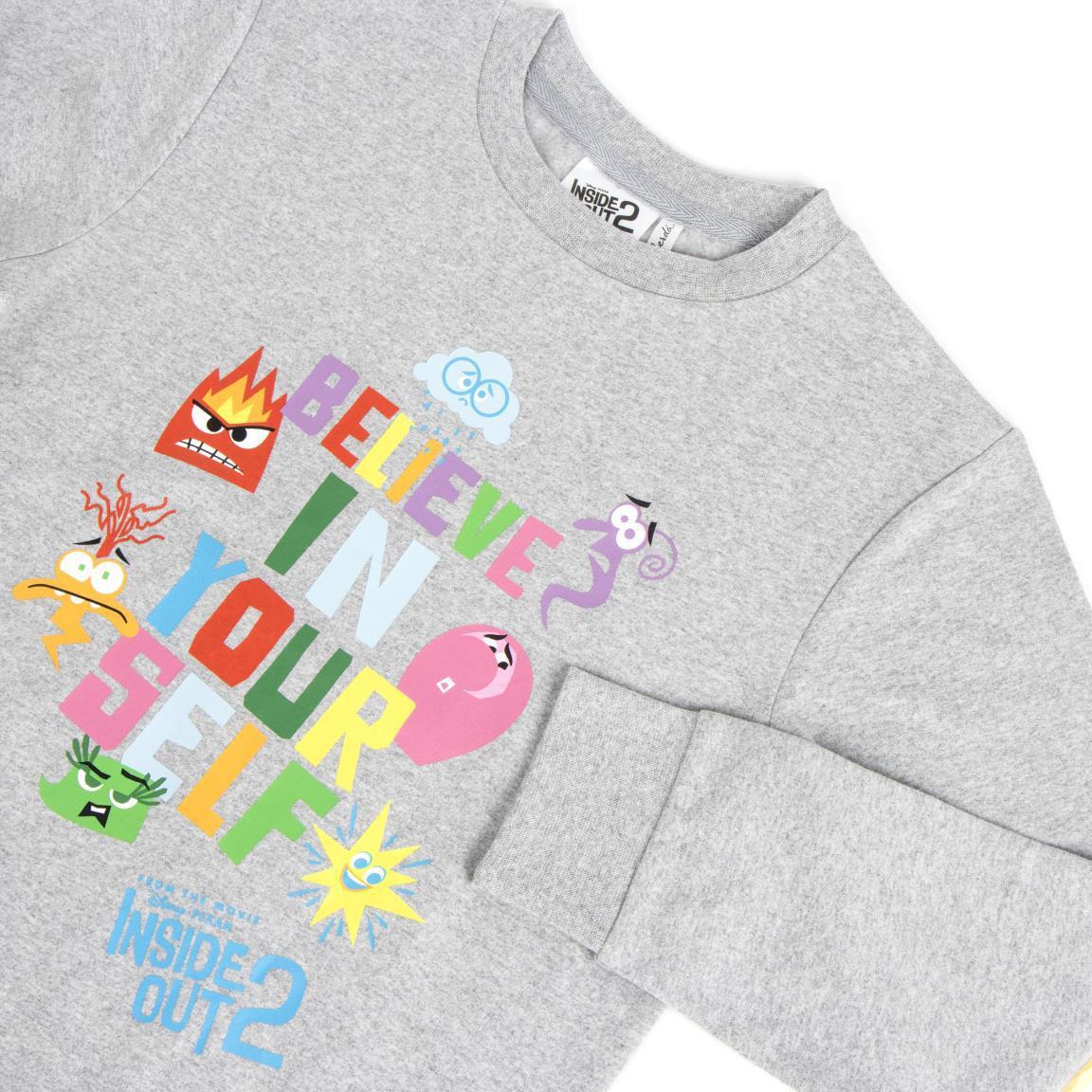 Sweat-shirt pour enfants Vice-Versa 2 en coton doux avec imprimé gris 3/3