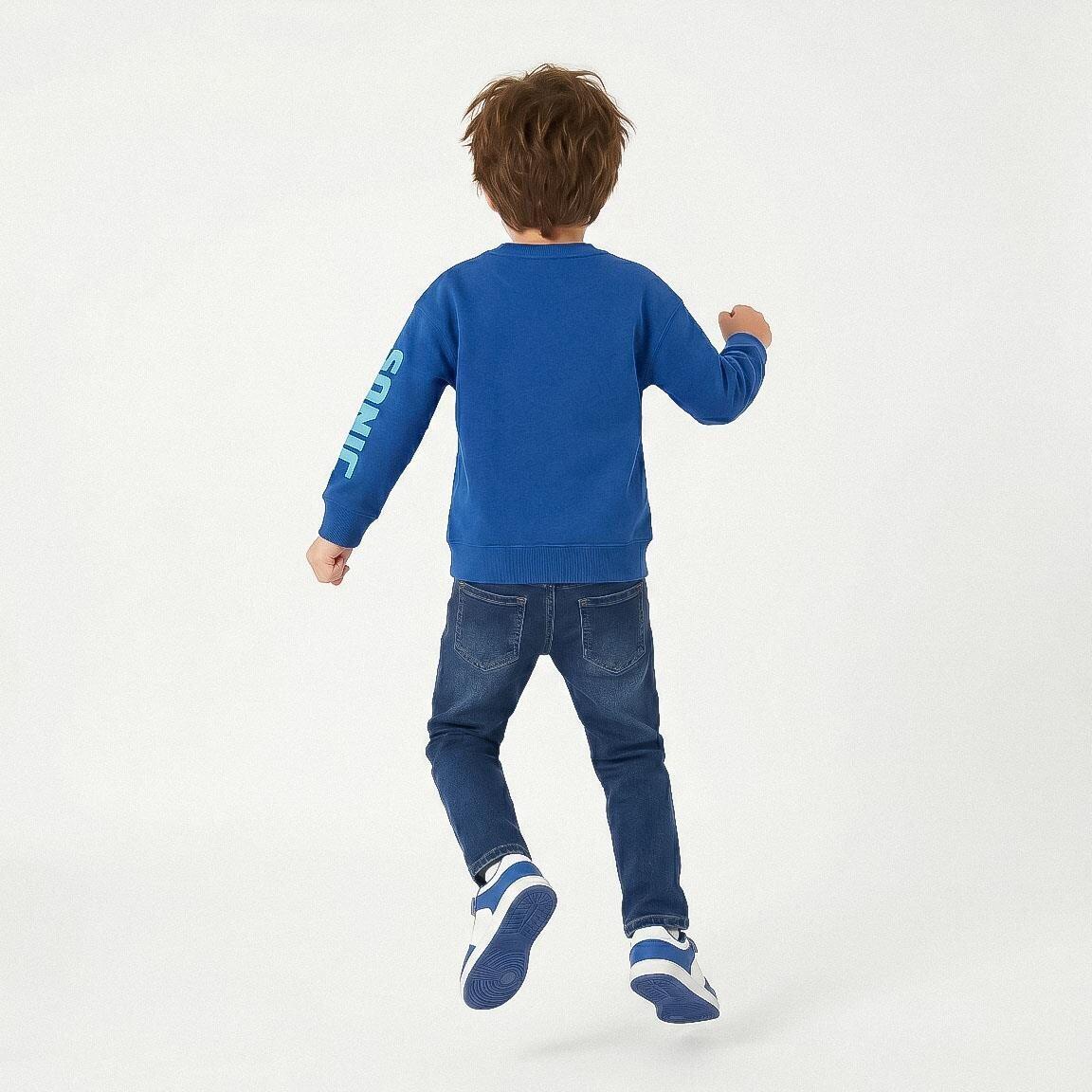 Sudadera Infantil Sonic de Felpa French Terry de Algodón Azul 7/7