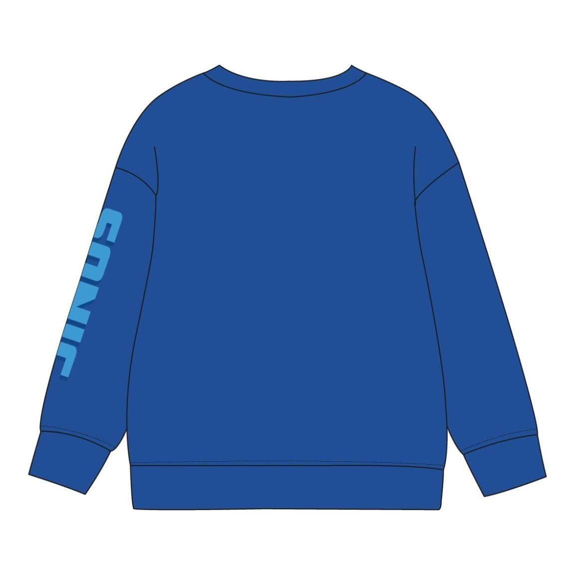 Sudadera Infantil Sonic de Felpa French Terry de Algodón Azul 4/7