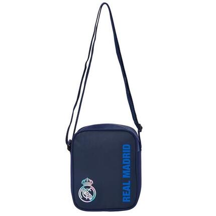 Real Madrid Kinder-Trolley mit Schwenkrädern und Schultergurt, ABS-Blau