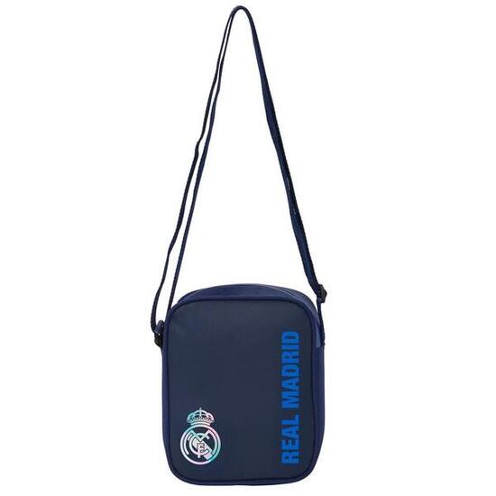 Real Madrid Kinder-Trolley mit Schwenkrädern und Schultergurt, ABS-Blau