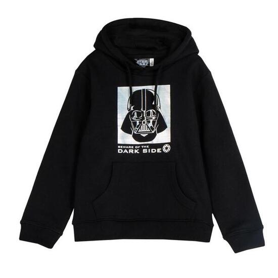 Sweat à capuche Star Wars pour enfants, en coton doux, noir
