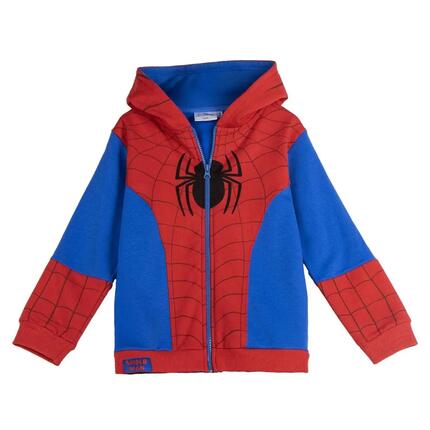 Spiderman Kinder-Hoodie mit rotem Baumwoll-Reißverschluss