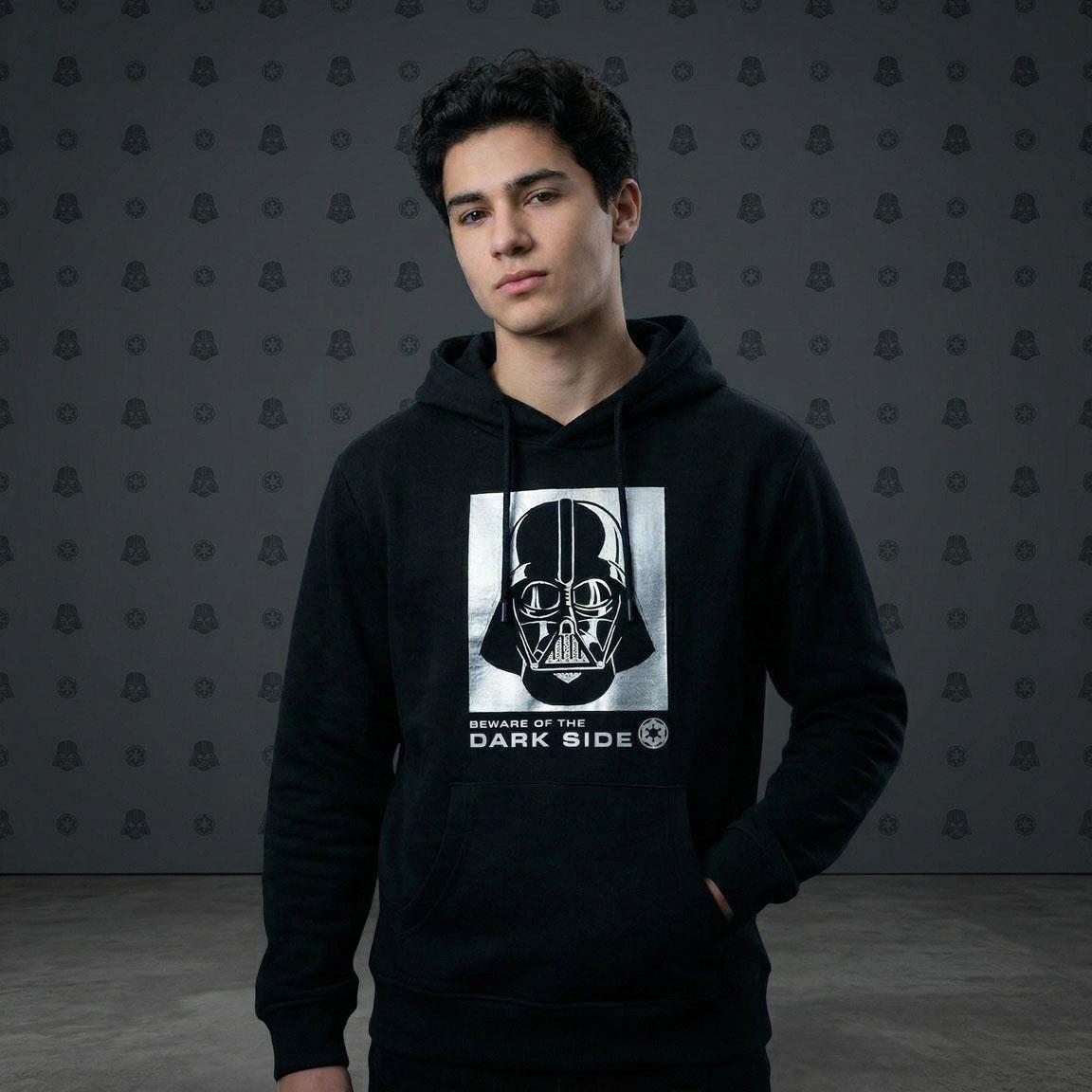 Sudadera Infantil Star Wars con Capucha de Algodón Suave Negra 4/6