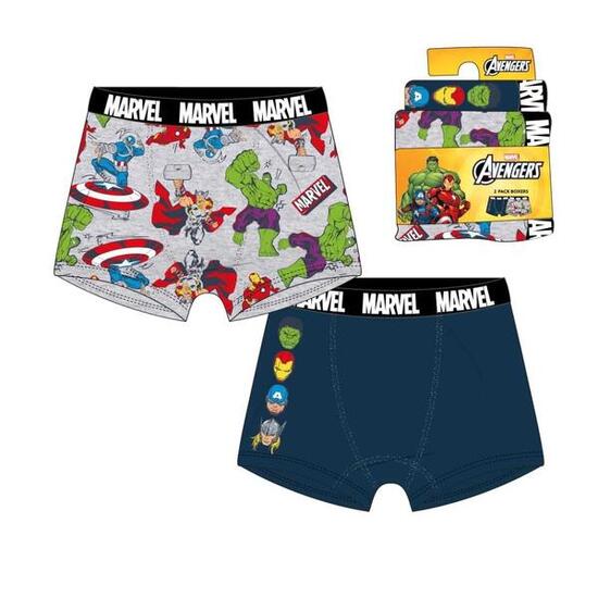 Lot de boxers Avengers pour garçon, en coton stretch multicolore