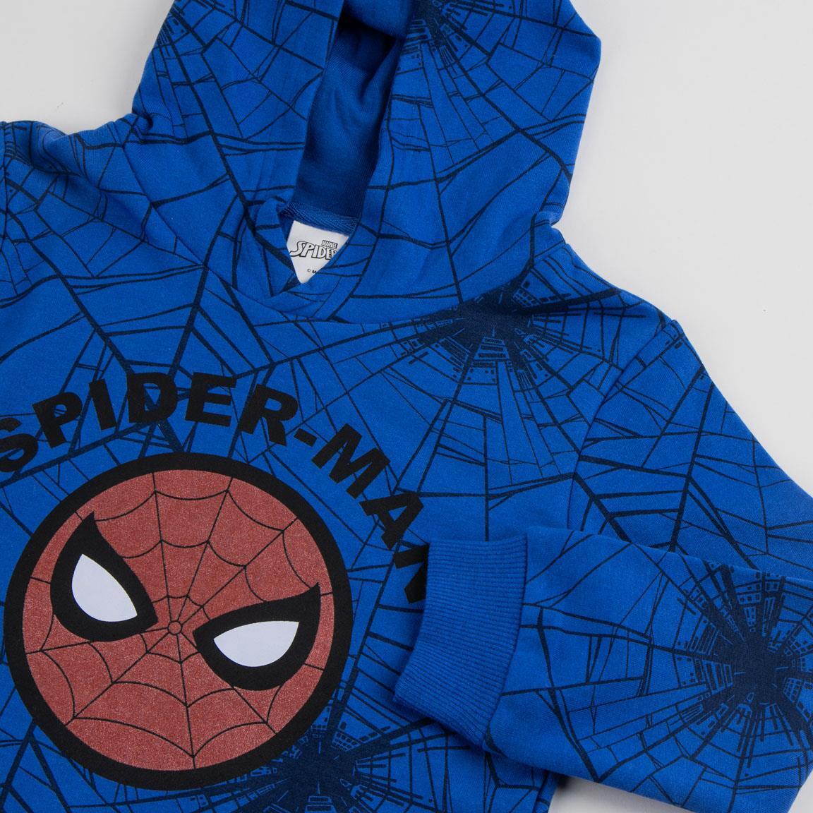 Sweat à capuche Spiderman pour enfant, en coton doux, bleu 3/3