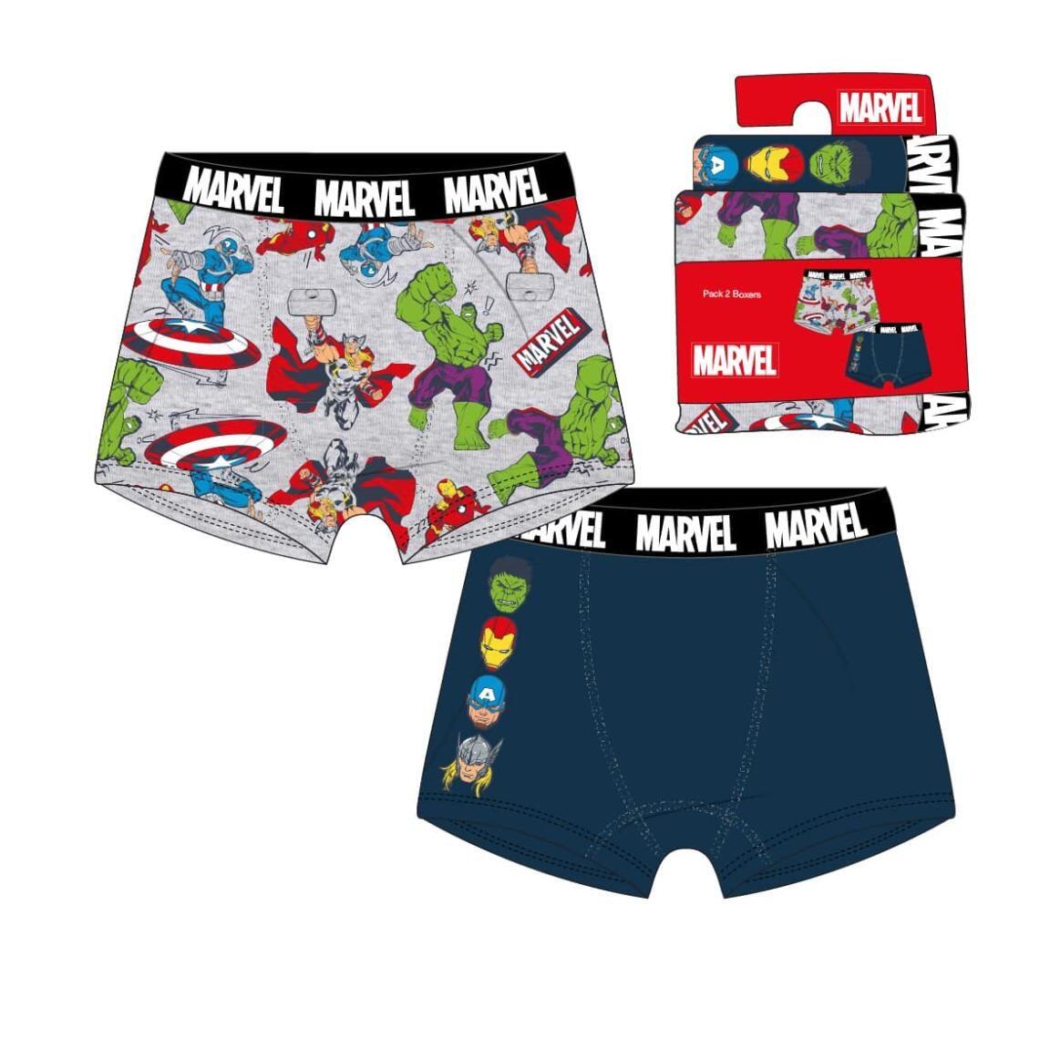 Confezione di boxer da bambino Avengers, in cotone elasticizzato multicolore 4/4