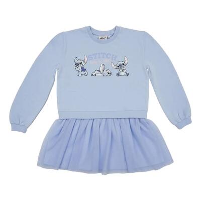 Felpa con cappuccio Stitch per bambini in morbido cotone blu navy