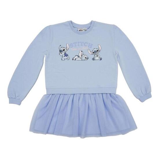 Sweat à capuche Stitch pour enfant avec poche kangourou, en coton doux, bleu