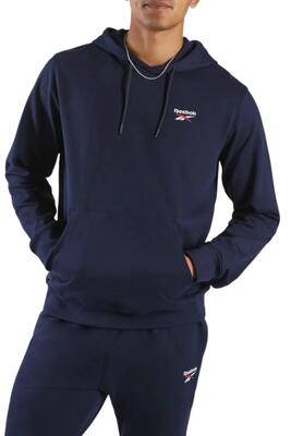 Felpa - Sportswear - Uomo - Cappuccio tasca a marsupio - Identity - blu scuro