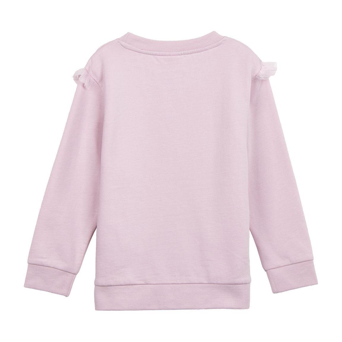 Sweat-shirt enfant La Reine des Neiges Elsa, en coton doux à volants, rose 2/2