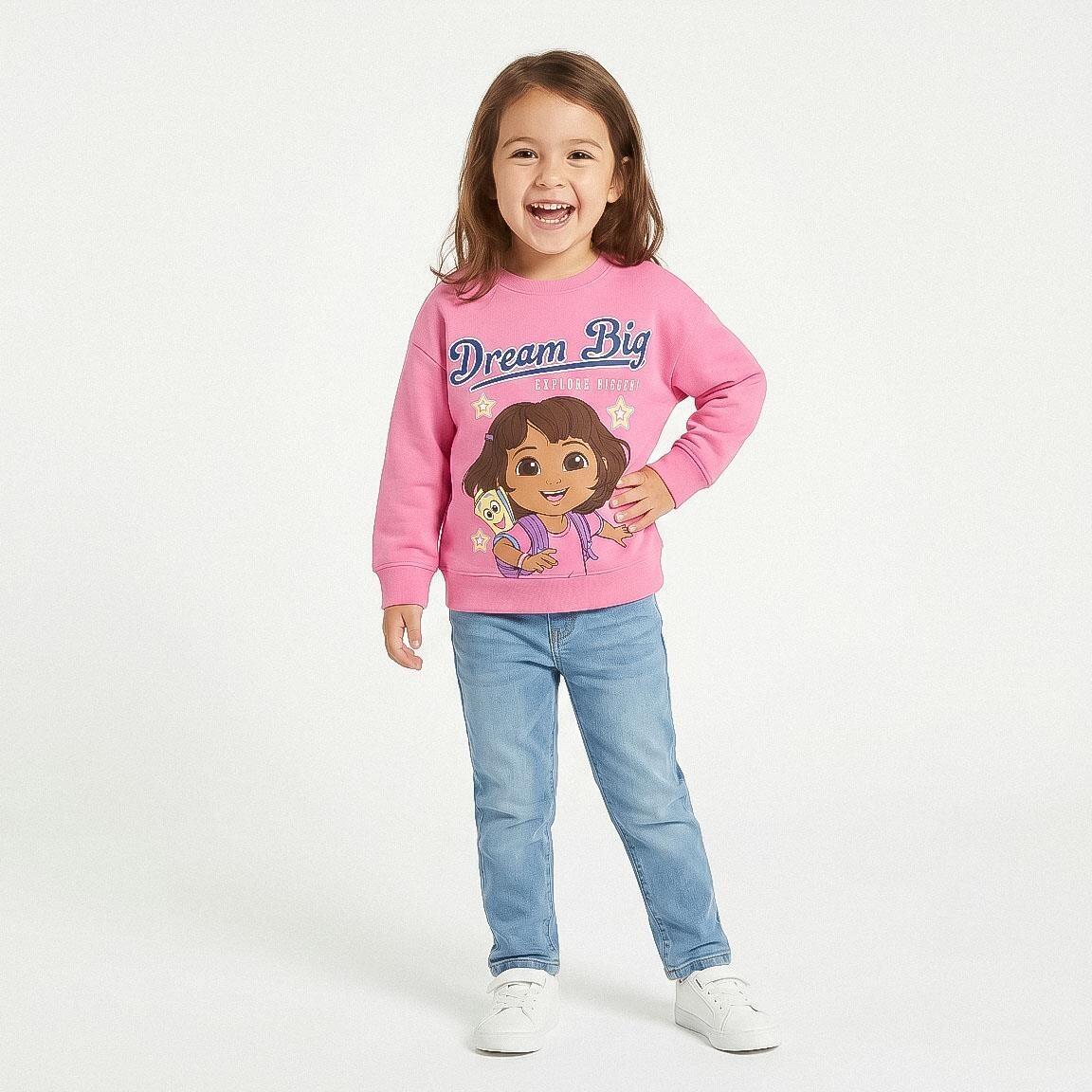 Sweat-shirt enfant Dora l'exploratrice, en molleton rose 6/7