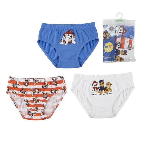 Lot de 3 sous-vêtements Pat' Patrouille pour enfants, en coton doux