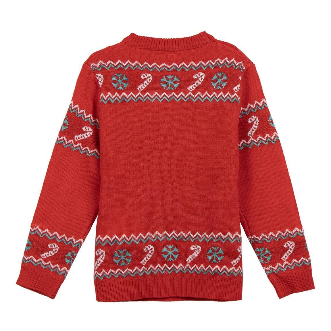 Suéter de Natal infantil Stitch, 100% poliéster, vermelho. 2/2