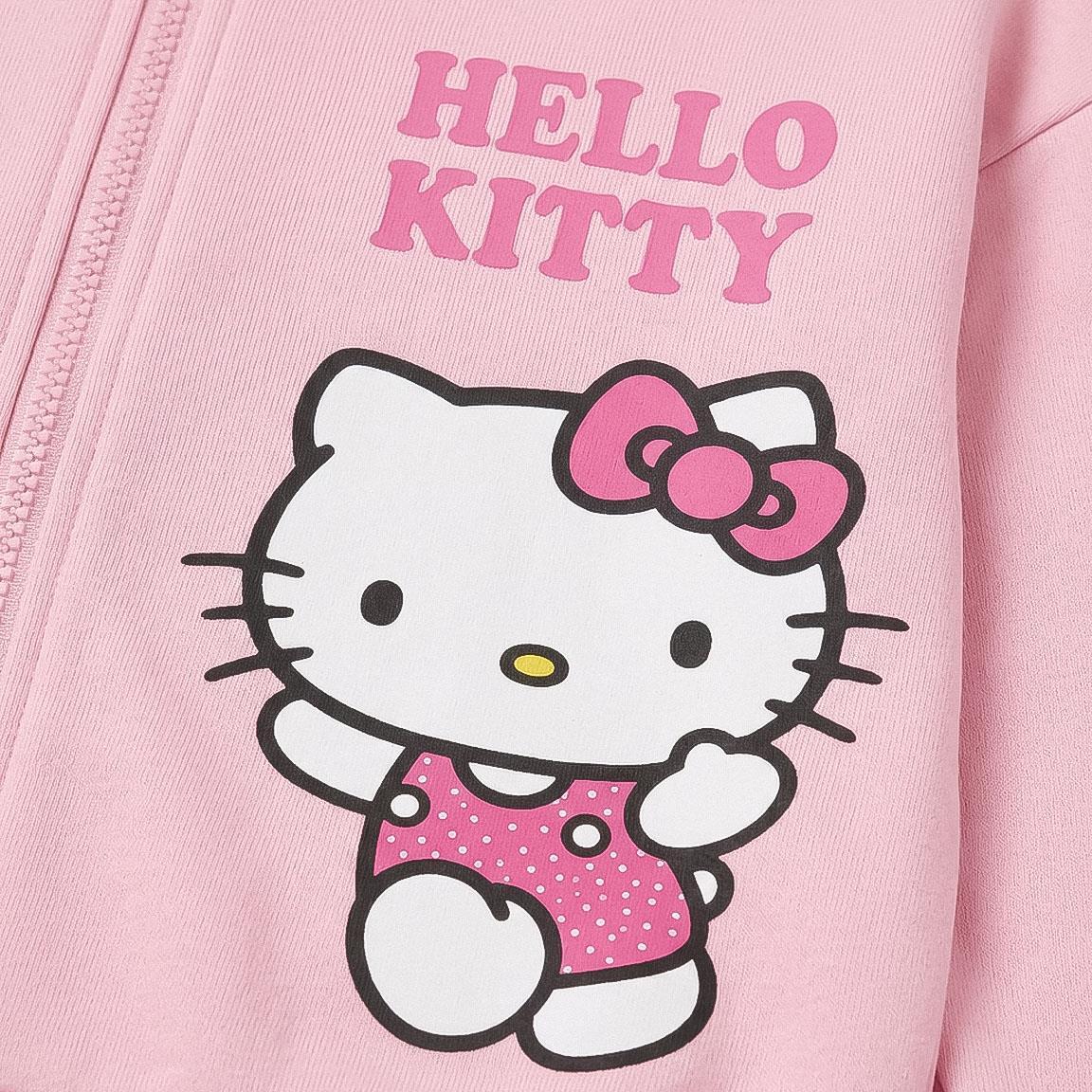 Sudadera Infantil Hello Kitty de Felpa Suave con Capucha y Cremallera Rosa 5/7