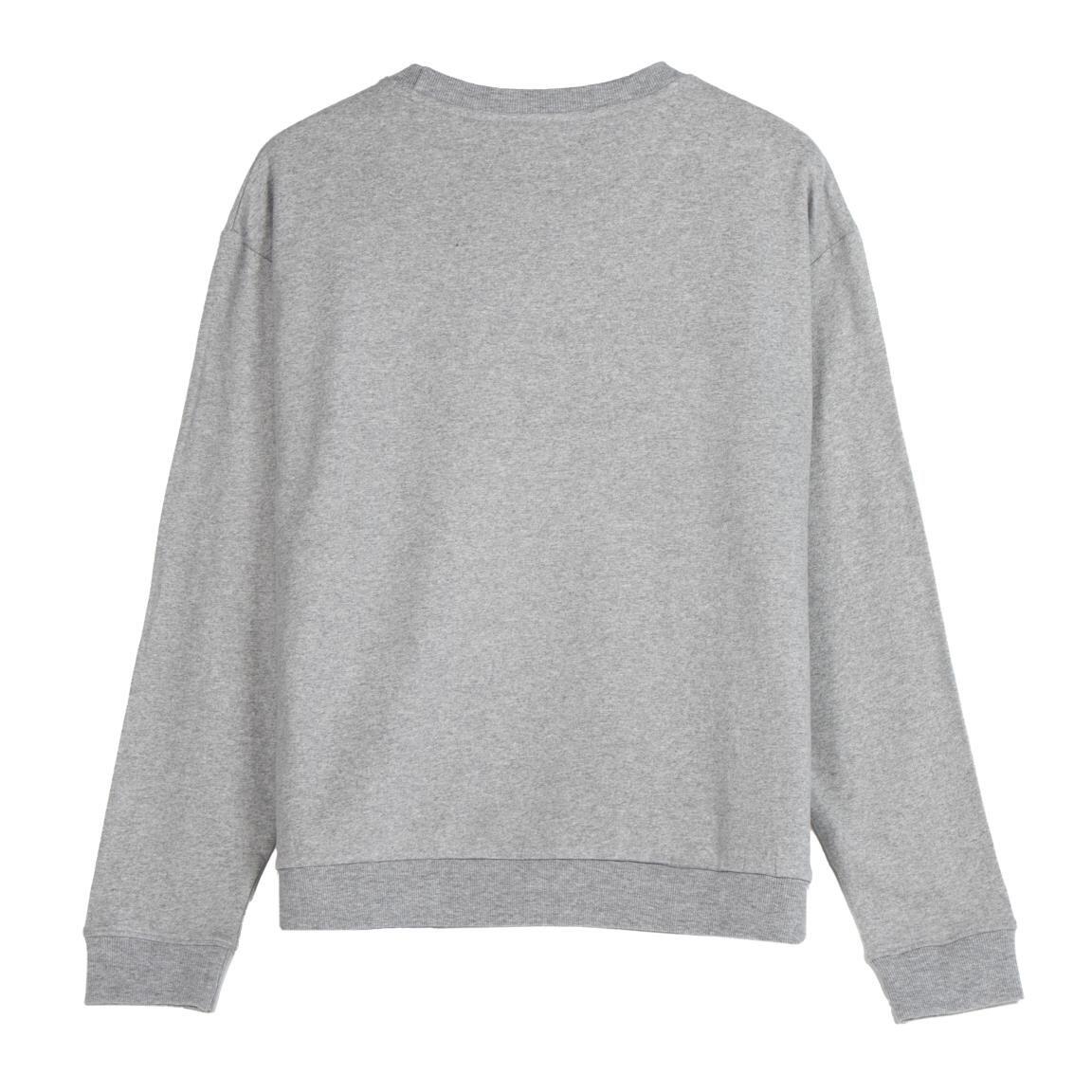 Kinder-Sweatshirt mit Stickerei, French-Terry-Fleece, weiche Baumwolle, Grau 2/3