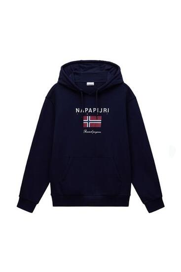 Felpa - Uomo - Cappuccio tasca a marsupio - Bese - Blu