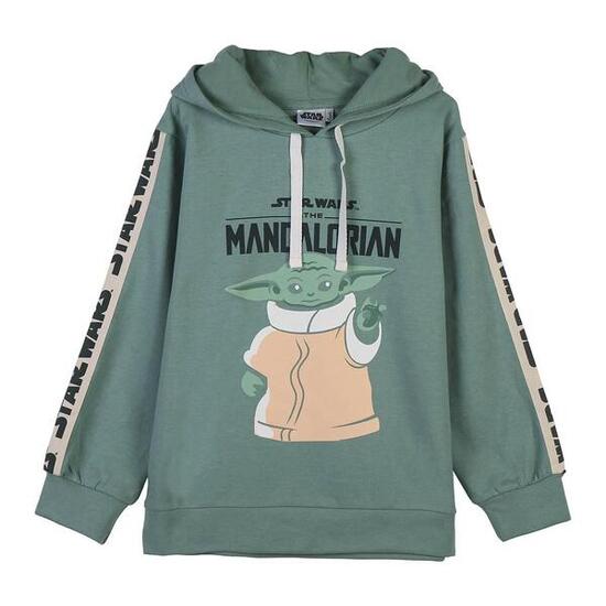 Das Mandalorian Grogu Blue Dog Sweatshirt, weicher Stoff mit Applikationen