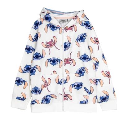 Felpa con cappuccio Stitch per bambini in morbido cotone blu navy
