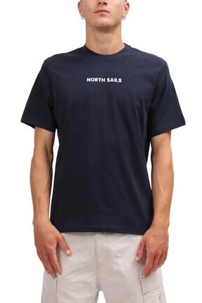 T‑shirt - casual - Homme - col rond, manches courtes, logo imprimé - blanc