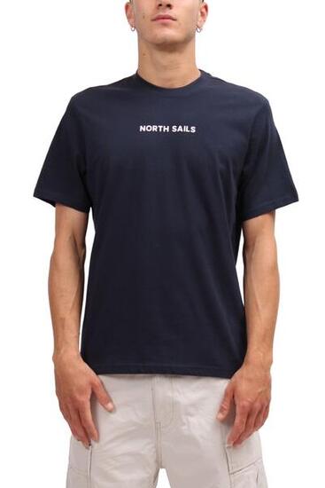 T‑shirt - casual - Homme - col rond, manches courtes, logo imprimé - blanc