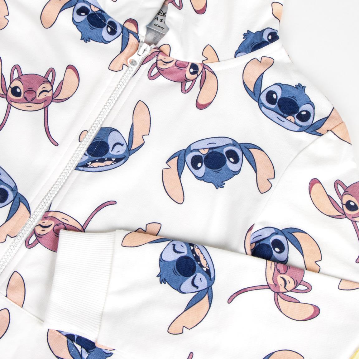 Stitch Kinder-Sweatshirt mit Reißverschluss aus hellblauer 3/3