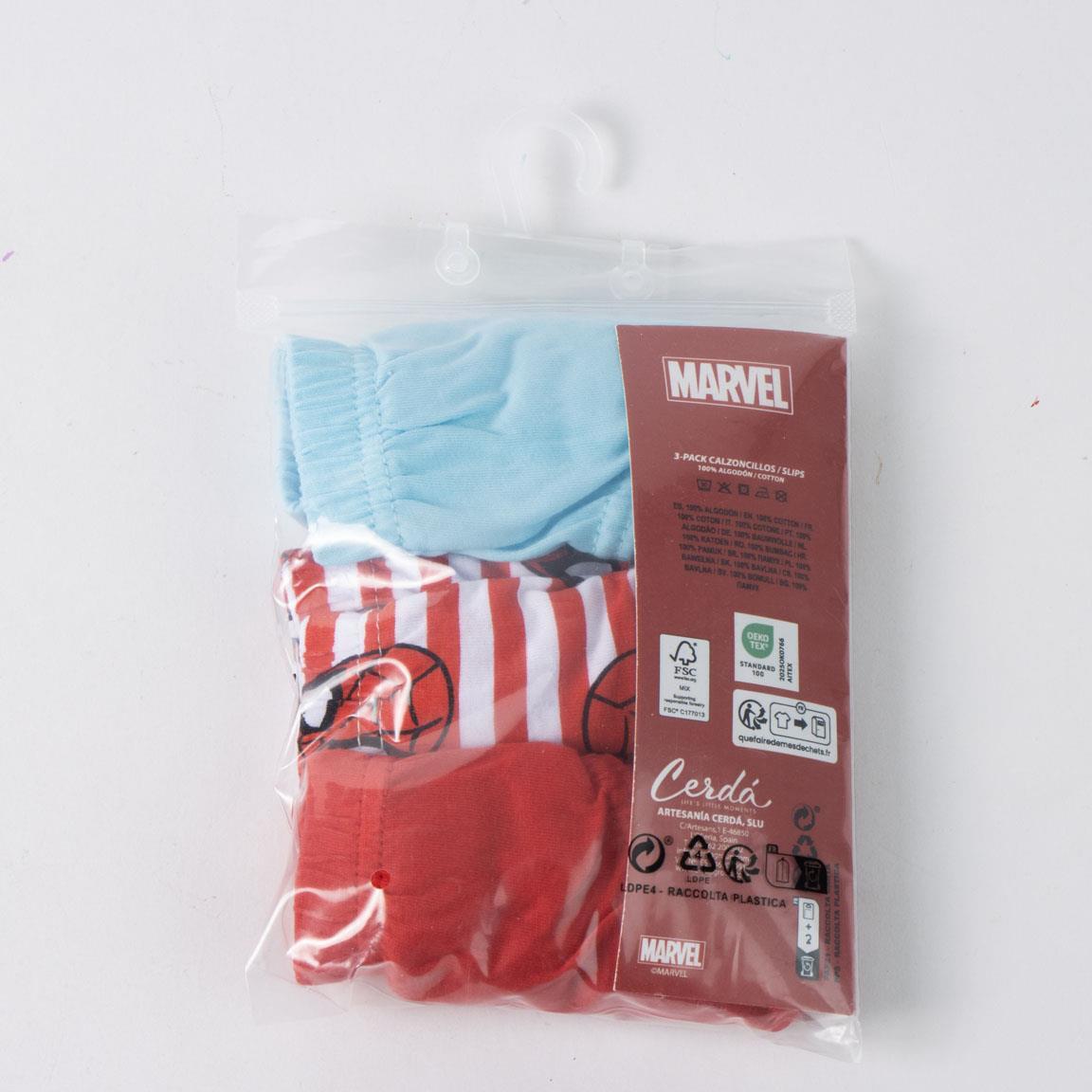 Confezione di boxer da ragazzo Avengers, in cotone elasticizzato multicolore 5/5