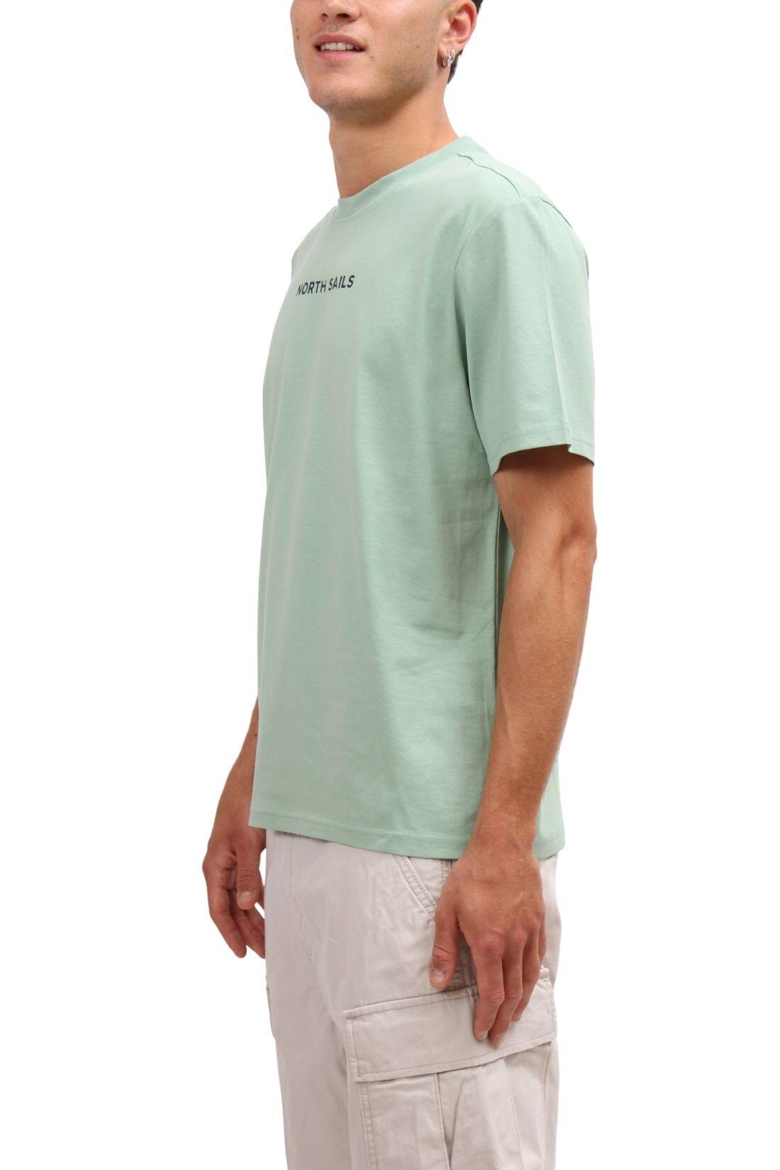NORTH SAILS Männer-T-Shirt mit Logo – weiß und Eukalyptusgrün 3XL 2/3