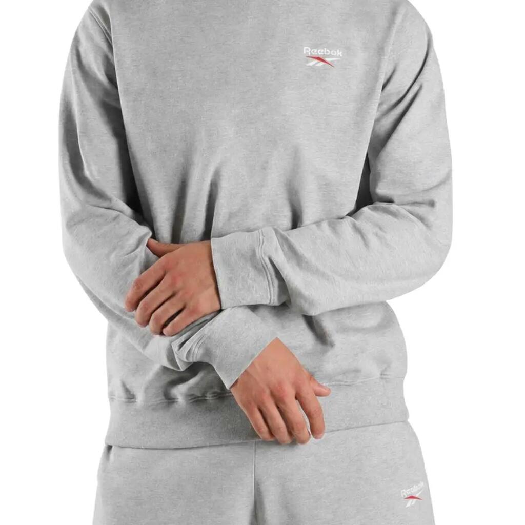 REEBOK Men’s Crewneck Sweatshirt - Cotton-Blend, Regular Fit, Small Logo