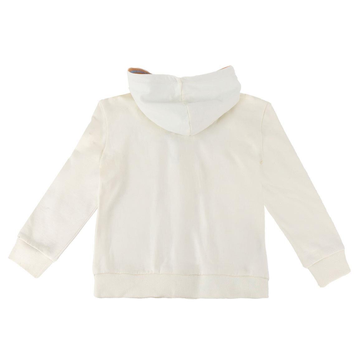 Sweat à capuche pour enfant Bluey, en coton doux, blanc, avec fermeture éclair. 2/3