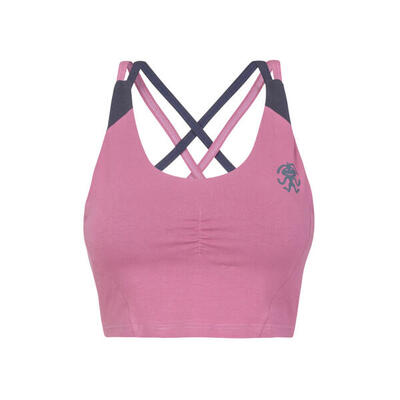 Reggiseno sportivo da donna in cotone con coppe estraibili RAFIKI rosa