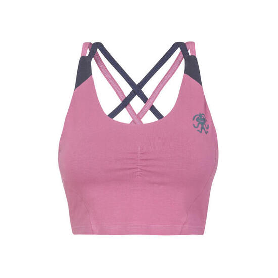 Soutien-gorge de sport en coton pour femmes avec bonnets amovibles RAFIKI rose