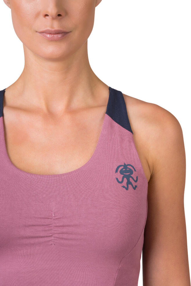 Soutien desportivo de algodão para mulher com copas amovíveis RAFIKI rosa 6/6