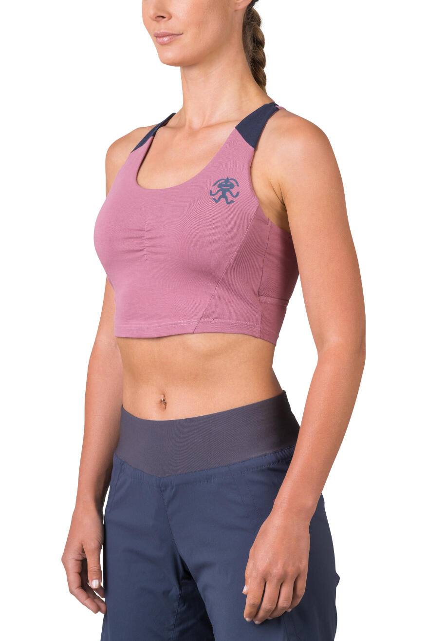 Soutien desportivo de algodão para mulher com copas amovíveis RAFIKI rosa 5/6
