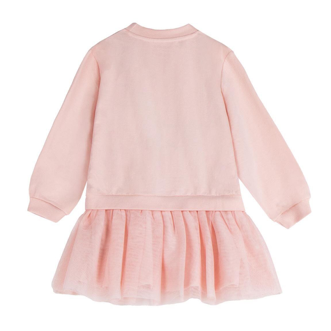 Felpa per bambini Hello Kitty in felpa French Terry con tulle rosa chiaro 2/4
