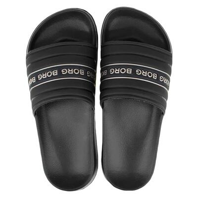 Dames slippers harper logo zwart