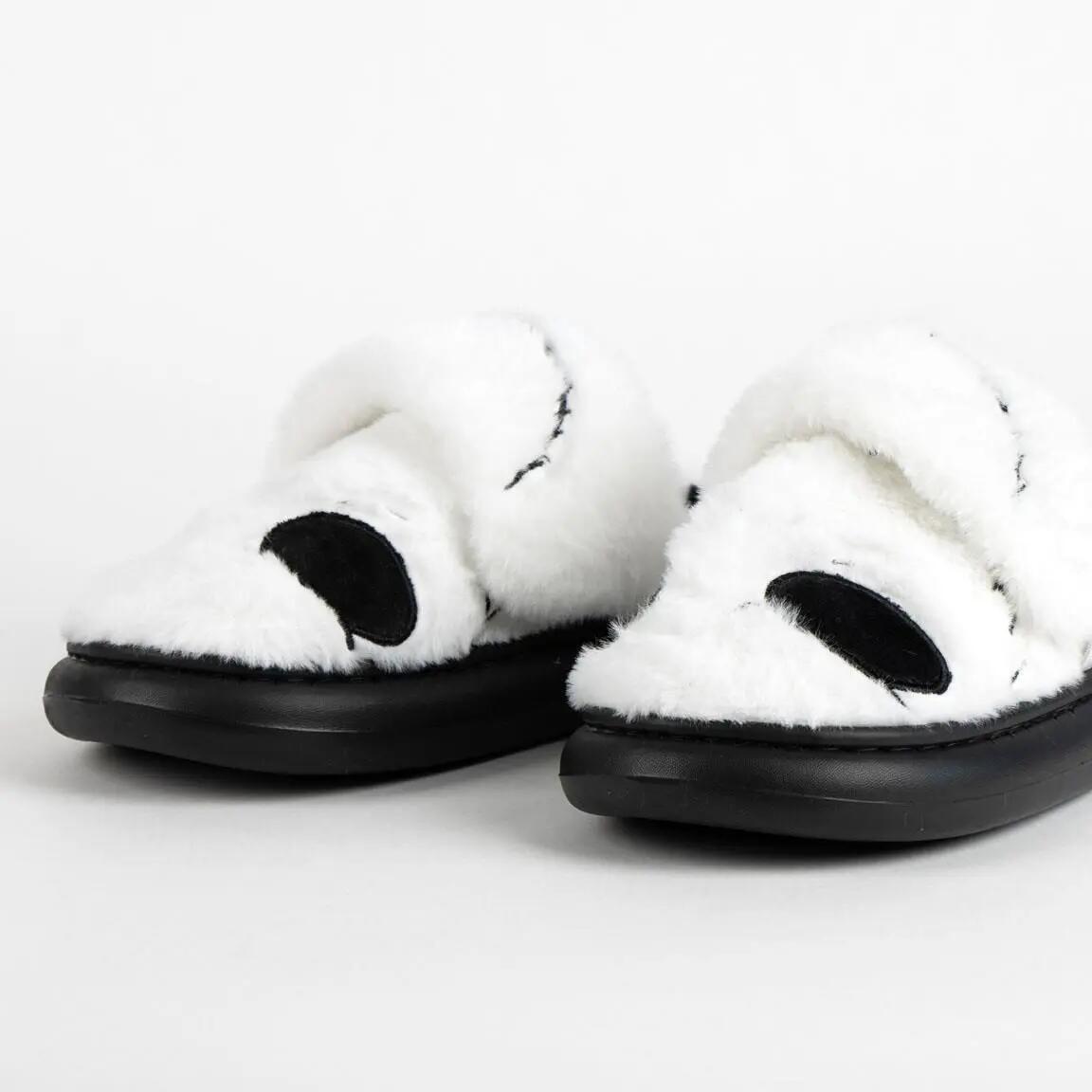Pantofole aperte in punta per adulti, tema Nightmare Before Christmas, bianche 5/6