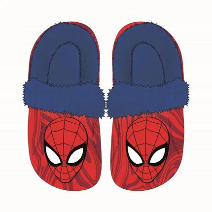 Spider-Man Kinder-Hausschuhe im Clog-Stil mit rutschfestem Fleecefutter, Rot