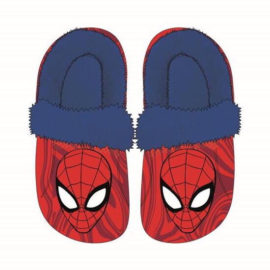 Spider-Man Kinder-Hausschuhe im Clog-Stil mit rutschfestem Fleecefutter, Rot