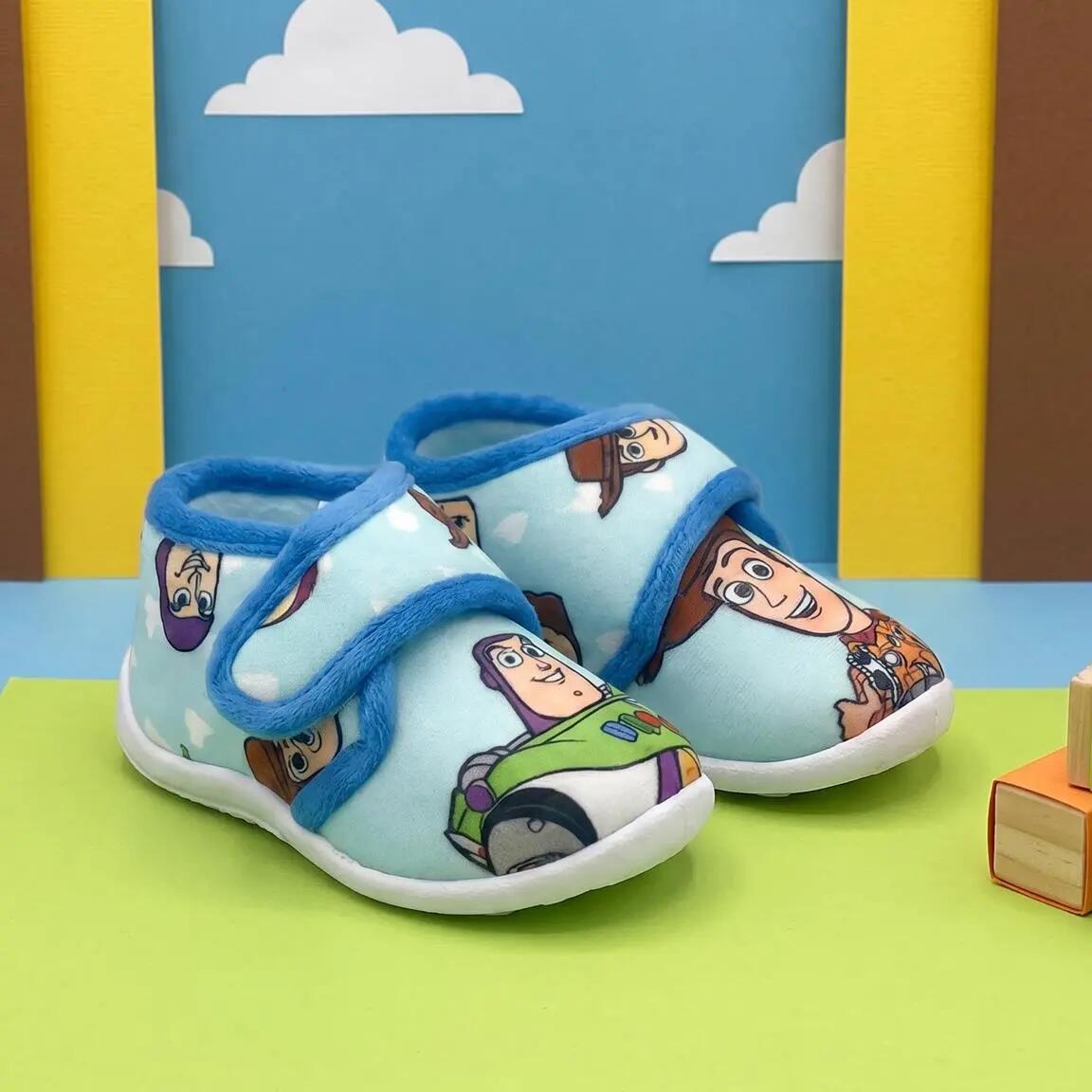 Pantofole a stivaletto medio per bambini Toy Story, antiscivolo, blu 6/7