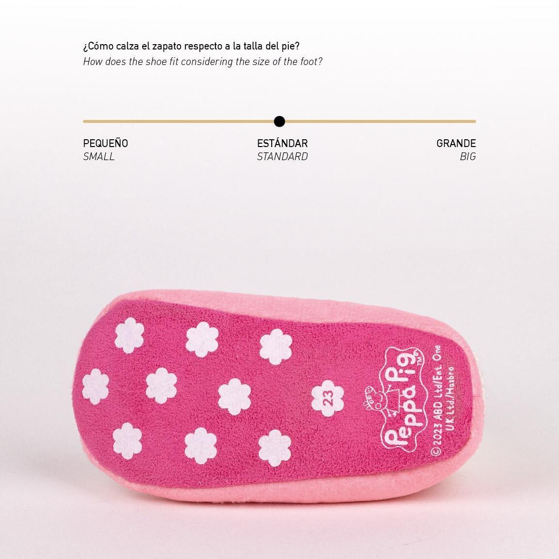 Pantofole antiscivolo per bambini di Peppa Pig in poliestere, rosa 4/7