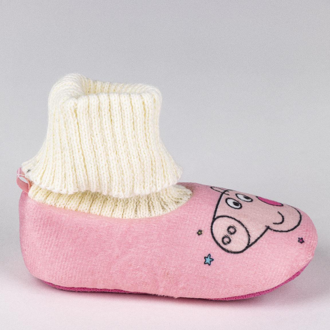 Pantofole antiscivolo per bambini di Peppa Pig in poliestere, rosa 3/7