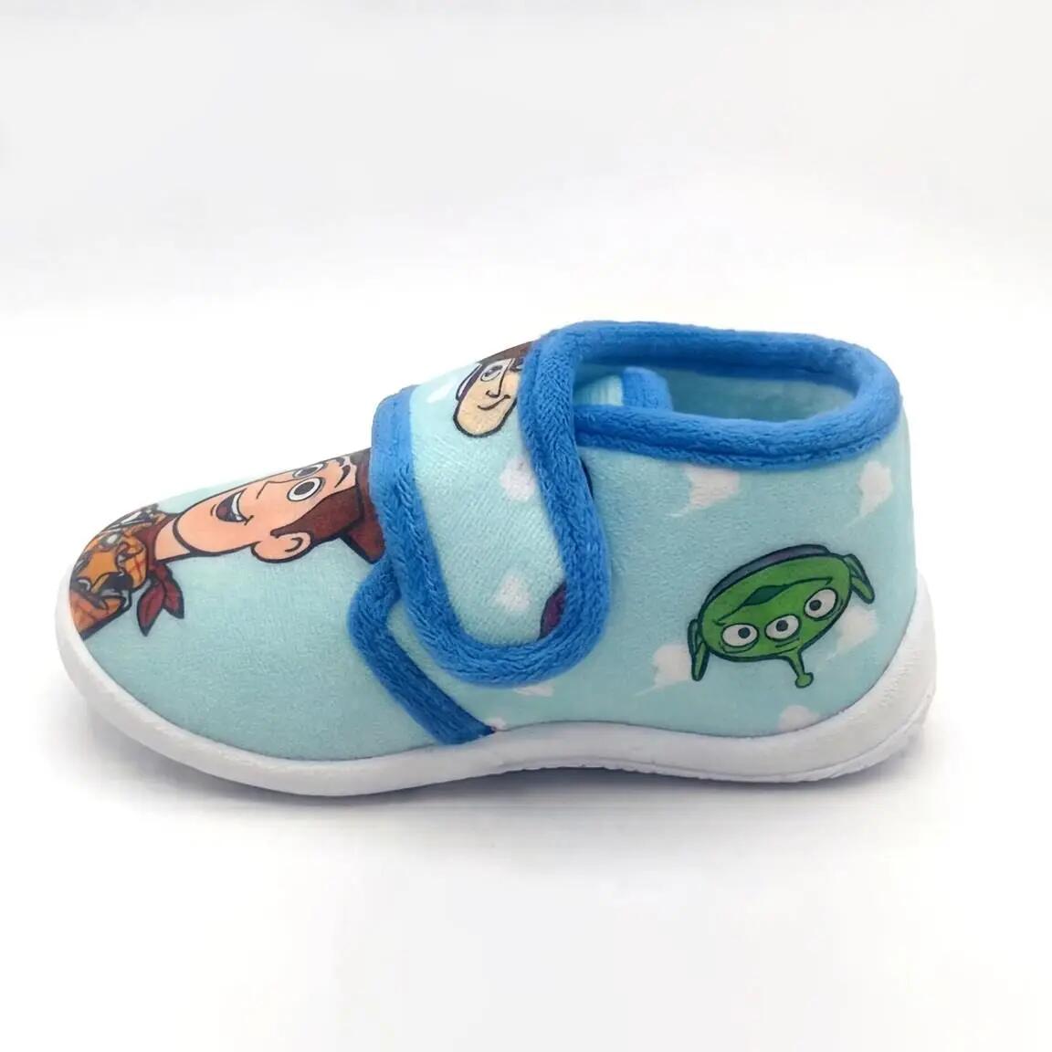 Pantofole a stivaletto medio per bambini Toy Story, antiscivolo, blu 2/7