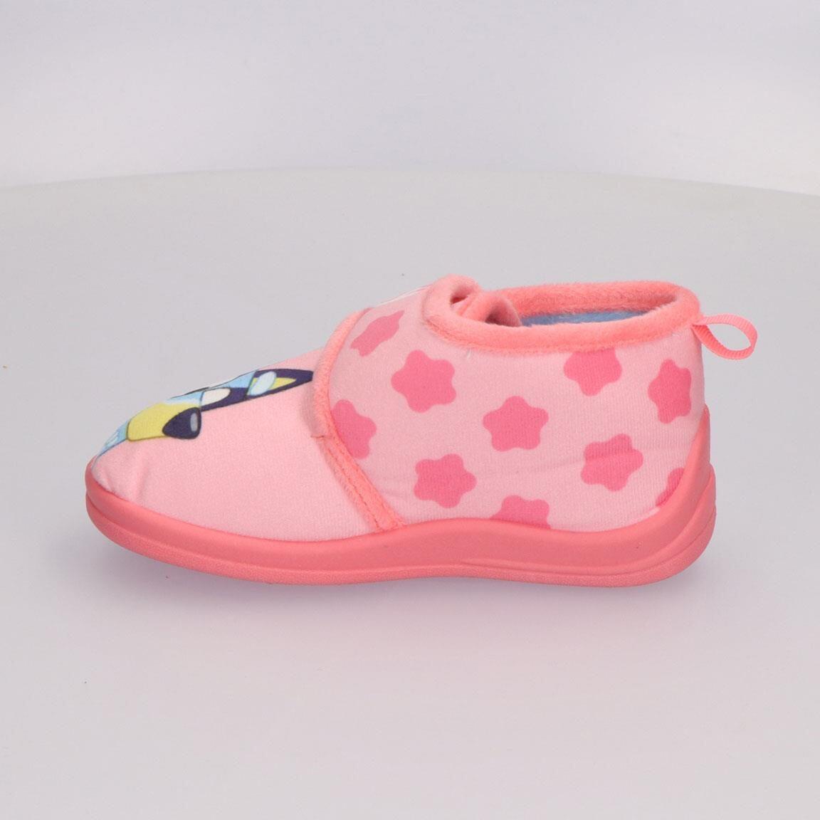 Chaussons montants antidérapants bleu et rose pour enfants 3/4